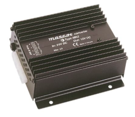 Mascot 8862 DC-DC Converter, 13.2V dc/ 6A Output, 18 → 32 V dc Input, 81W, Chassis, +30°C Max Temp -20°C Min Temp [8862241200]; 286-1737