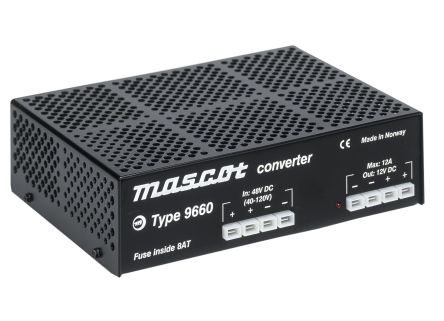 Mascot 9660 DC-DC Converter, 24V dc/ 7A Output, 40 → 120 V dc Input, 158W, Chassis, +25°C Max Temp -20°C Min Temp [9660482400]; 286-1742