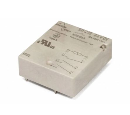 Elesta PCB Mount Force Guided Relay, 24V dc Coil Voltage, 2NO/1NC [SIF212-24VDC (H301065)]; 286-1753