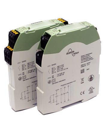 Elesta DIN Rail Force Guided Relay, 12 V dc Coil Voltage, 3 Pole, 2 NO/1 NC [SMF219-12VDC (H306701)]; 286-1795