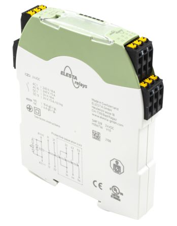 Elesta DIN Rail Force Guided Relay, 12 V dc Coil Voltage, 6 Pole, 2 NC/3 NO [SMF329-12VDC (H306735)]; 286-1812
