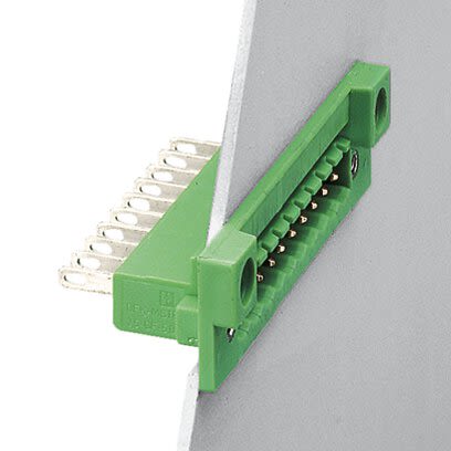 Phoenix Contact, 5mm Pitch, 0710044, 4 Way, , Pluggable Terminal Block, Feed Through Header, Direct Mounting, Solder [0710044]; 286-1994