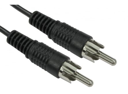 RS PRO Male RCA to Male RCA RCA Cable, Black, 10m [0]; 286-2796