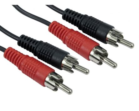 RS PRO Male RCA x 2 to Male RCA x 2 RCA Cable, Black, 3m [0]; 286-2802