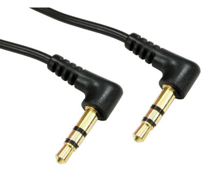 RS PRO Male 3.5mm Stereo Jack to Male 3.5mm Stereo Jack Aux Cable, Black, 1m [0]; 286-2845