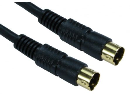 RS PRO Male SVHS to Male SVHS Black DIN Cable 3m [0]; 286-2878