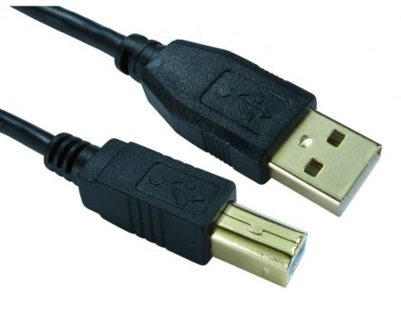 RS PRO USB 2.0, Male USB A to Male USB B, 480Mbps, 5m [0]; 286-2915