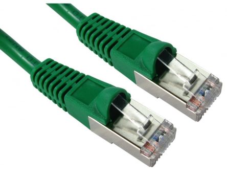 RS PRO, 1m Cat5e, Green RJ45 to Male RJ45 Male, FTP Shielded, Terminated PVC Sheath [0]; 286-3081