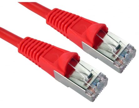 RS PRO, 1m Cat5e, Red RJ45 to Male RJ45 Male, FTP Shielded, Terminated PVC Sheath [0]; 286-3083