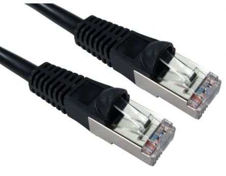 RS PRO, 3m Cat5e, Black RJ45 to Male RJ45 Male, FTP Shielded, Terminated PVC Sheath [0]; 286-3094