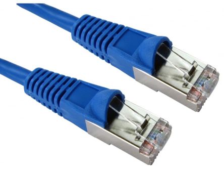 RS PRO, 10m Cat5e, Blue RJ45 to Male RJ45 Male, FTP Shielded, Terminated PVC Sheath [0]; 286-3104