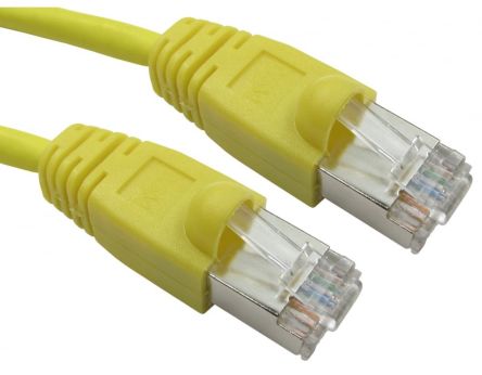 RS PRO, 1m Cat6, Yellow RJ45 to Male RJ45 Male, FTP Shielded, Terminated LSZH Sheath [0]; 286-3231