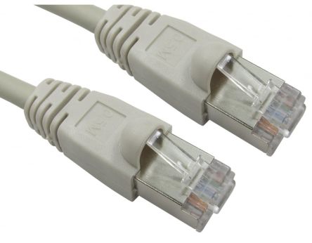 RS PRO, 2m Cat6, Grey RJ45 to Male RJ45 Male, FTP Shielded, Terminated LSZH Sheath [0]; 286-3232