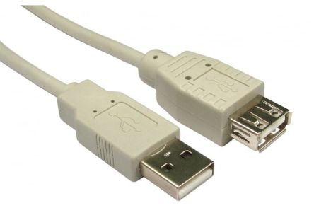 RS PRO USB 2.0, Male USB A to Female USB A, 480Mbps, 0.5m [0]; 286-3290