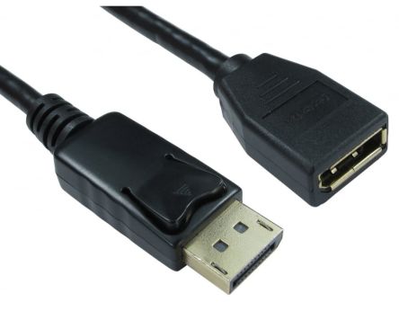 RS PRO Male DisplayPort to Female DisplayPort, PVC  Cable, 3m [0]; 286-3302