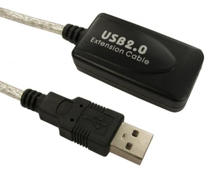 RS PRO USB 2.0, Male USB to Female USB, 480Mbps, 5m [0]; 286-3333