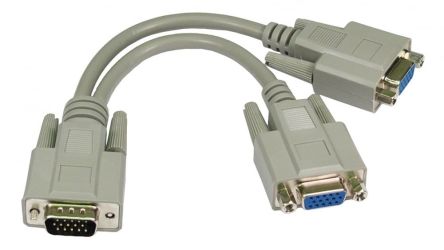 RS PRO Male SVGA to Female SVGA SVGA Cable, 1.8m Beige [0]; 286-3349