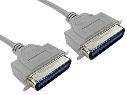 RS PRO Centronics to Male Centronics Parallel Cable, 10m, Grey Sheath [0]; 286-3395
