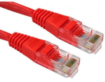 RS PRO, 500mm Cat5e, Red RJ45 to Male RJ45 Male, UTP Unshielded, Terminated PVC Sheath [0]; 286-3413