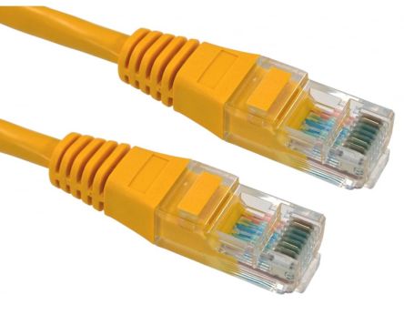 RS PRO, 1.5m Cat5e, Yellow RJ45 to Male RJ45 Male, UTP Unshielded, Terminated PVC Sheath [0]; 286-3426
