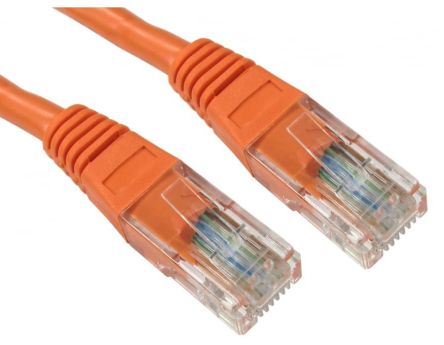 RS PRO, 5m Cat5e, Orange RJ45 to Male RJ45 Male, UTP Unshielded, Terminated PVC Sheath [0]; 286-3457
