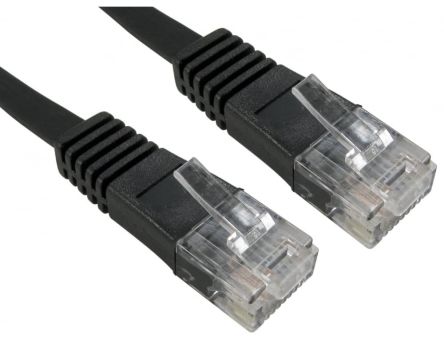 RS PRO, 15m Cat5e, Black RJ45 to Male RJ45 Male, UTP Unshielded, Terminated PVC Sheath [0]; 286-3527