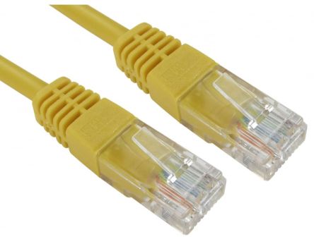 RS PRO, 0.5m Cat5e, Yellow RJ45 to Male RJ45 Male, UTP Unshielded, Terminated PVC Sheath [0]; 286-3562
