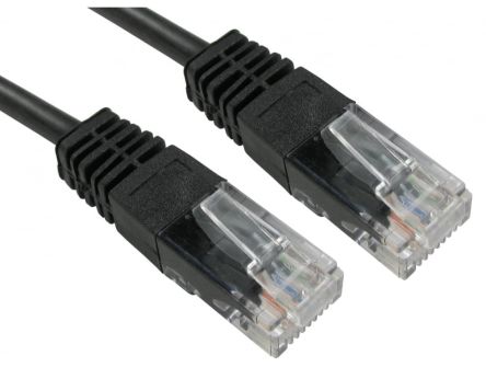 RS PRO, 1m Cat5e, Black RJ45 to Male RJ45 Male, UTP Unshielded, Terminated PVC Sheath [0]; 286-3580