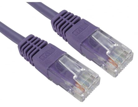 RS PRO, 2m Cat5e, Violet RJ45 to Male RJ45 Male, UTP Unshielded, Terminated PVC Sheath [0]; 286-3596