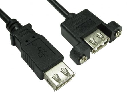 RS PRO USB 2.0, Female USB A to Female USB A, 480Mbps, 0.1m [0]; 286-3698