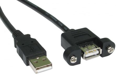 RS PRO USB 2.0, Male USB A to Female USB A, 3m [0]; 286-3705