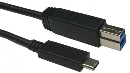 RS PRO USB 3.1, Male USB C to Male USB B, 5Gbps, 1m, 60W [0]; 286-3711