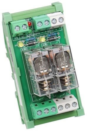 Seeit DIN Rail Power Relay, 12V Coil, 10A Switching Current, SPDT [DIN-RELAY02-12V]; 286-3979