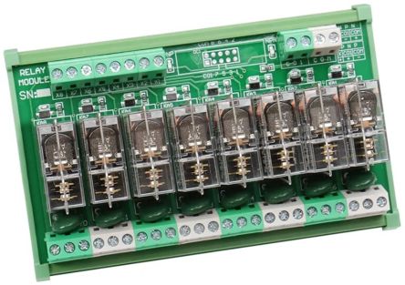Seeit DIN Rail Power Relay, 12V Coil, 10A Switching Current, SPDT [DIN-RELAY08-12V]; 286-3984