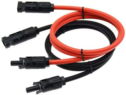 Seeit Solar Cable 4 mm² CSA 55 A, -40 → 90 °C 2 x 1.00m Black, Red [SOLPAN-2F2M-1M]; 286-4059