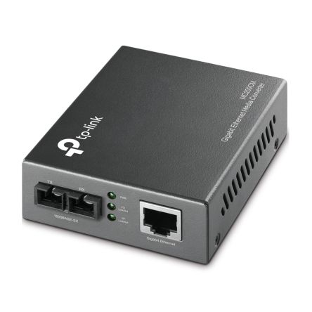 TP-Link RJ45 Ethernet Media Converter, Multi Mode, 10/100/1000Mbit/s, Half/Full Duplex 0.55km [MC200CM]; 286-4639