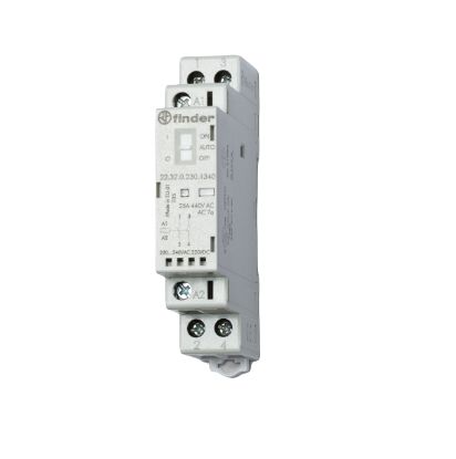 Finder 22 Contactor, 2-Pole, 120 A, 1 kW, 1NC/1NO, 440 V ac [223202304540]; 286-4996