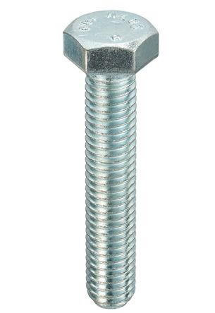 RS PRO Bright Zinc Plated Steel, Hex Setscrew, M8 x 16mm [0]; 286-6749
