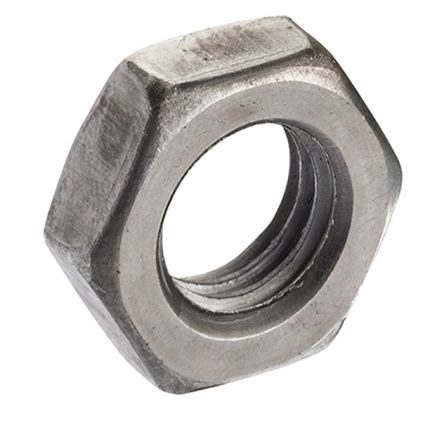 RS PRO, Plain Steel Hex Nut, DIN 936, M12 [0]; 286-7181