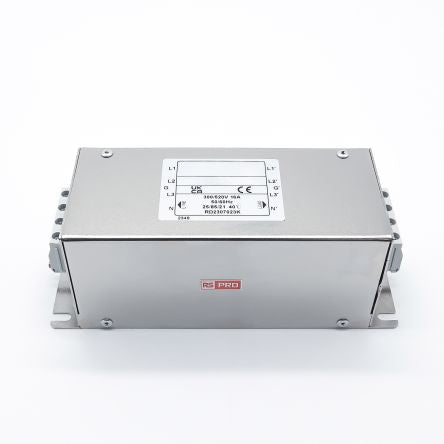 RS PRO 16A 300/520 V ac 50 → 60Hz, Chassis Mount Power Line Filter, Terminal Block 3 Phase [0]; 286-7324