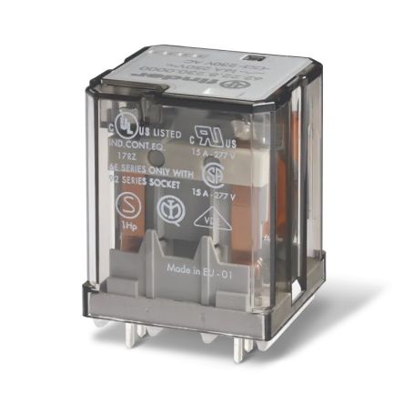 Finder PCB Mount Power Relay, 24V Coil, 16A Switching Current, 3PDT [62.23.9.024.4040]; 286-8580