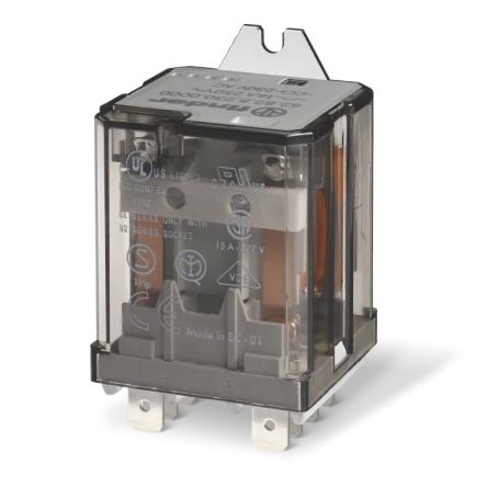 Finder Flange Mount Power Relay, 110V Coil, 50A Switching Current, DPDT [66.82.8.110.4000]; 286-8591