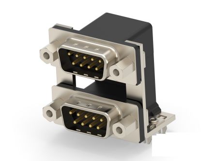 TE Connectivity 2454917 9 Way Vertical Board Mount D-sub Connector Plug, 19.05mm Pitch [2454917-4]; 286-8831