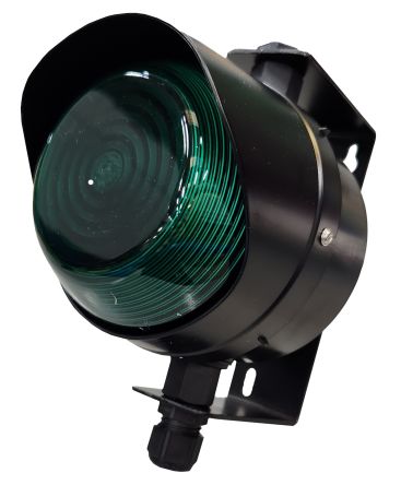 RS PRO Green Traffic Light LED Beacon, 1 Lights, 85 → 280 V ac/dc, Surface Mount, Wall Mount [0]; 286-9843