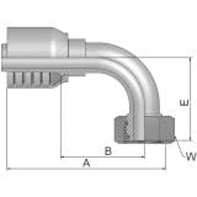 Parker Crimped Hose Fitting 5/8 in Hose to M30, 11C70-20-10 [11C70-20-10]; 287-0296