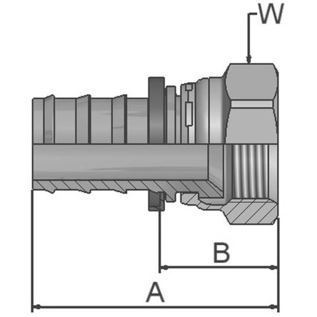 Parker Hydraulic Swivel 1/2 in Hose to 3/4-16 Female, 36882-8-8-SM [36882-8-8-SM]; 287-0366