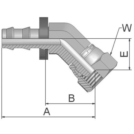 Parker Hydraulic Swivel 1/2 in Hose to M22 Female, 36C82-15-8B [36C82-15-8B]; 287-0368