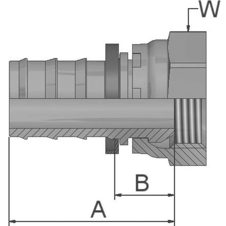 Parker Hydraulic Swivel 3/4 in Hose to 3/4 in Female, 39282-12-12B [39282-12-12B]; 287-0385