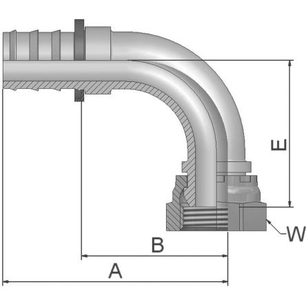 Parker Hydraulic Swivel 3/8 in Hose to BSPP 3/8-19 Female, 3B282-6-6B [3B282-6-6B]; 287-0396