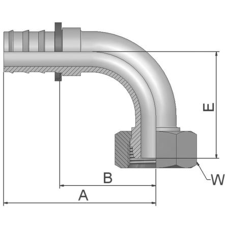 Parker Hydraulic Swivel 1/4 in to M12 Female, 3C582-6-4B [3C582-6-4B]; 287-0434